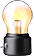 Haruhana BULB LAMP (Black)